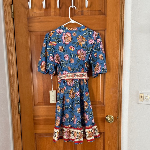 Joie Blue Floral Mini Dress - Picture 4 of 4